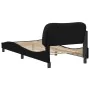 Bed frame with black fabric headboard 90x200 cm by , Beds and slatted bases - Ref: Foro24-3207746, Price: 163,59 €, Discount: %