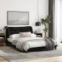 Bed frame with black fabric headboard 140x190 cm by , Beds and slatted bases - Ref: Foro24-3207767, Price: 211,41 €, Discount: %