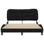 Bed frame with black fabric headboard 140x190 cm by , Beds and slatted bases - Ref: Foro24-3207767, Price: 211,41 €, Discount: %