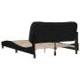 Bed frame with black fabric headboard 140x190 cm by , Beds and slatted bases - Ref: Foro24-3207767, Price: 211,41 €, Discount: %