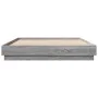 Bed frame with LED lights Sonoma gray 120x200 cm by , Beds and slatted bases - Ref: Foro24-3209805, Price: 138,50 €, Discount: %