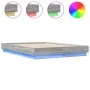 Bettgestell mit LED-Leuchten Sonomagrau 120x190 cm von , Betten und Lattenroste - Ref: Foro24-3209826, Preis: 131,45 €, Rabat...