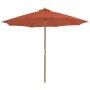 Garden umbrella with wooden pole 300 cm terracotta by vidaXL, Umbrellas - Ref: Foro24-44498, Price: 106,69 €, Discount: %
