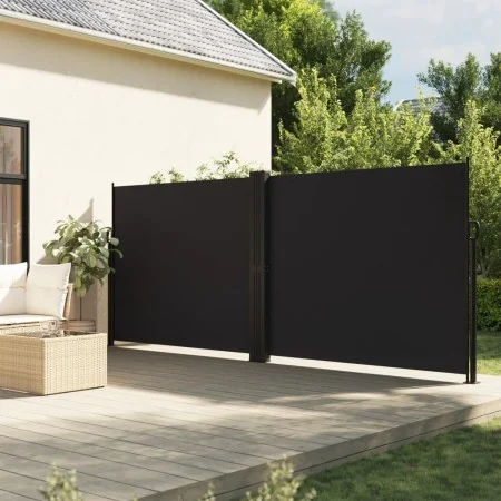 Black retractable side awning 160x1000 cm by , Umbrellas - Ref: Foro24-4004729, Price: 152,94 €, Discount: %