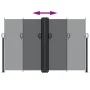 Black retractable side awning 160x1000 cm by , Umbrellas - Ref: Foro24-4004729, Price: 152,94 €, Discount: %