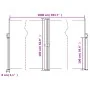 Black retractable side awning 160x1000 cm by , Umbrellas - Ref: Foro24-4004729, Price: 152,94 €, Discount: %