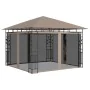 Mosquito net gazebo and taupe LED light strip 3x3x2.73m 180 g/m² by vidaXL, Tents and gazebos - Ref: Foro24-3070318, Price: 3...