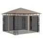 Pavillon mit Moskitonetz und LED-Lichtleiste in Taupe, 3 x 3 x 2,73 m, 180 g/m² von vidaXL, Zelte und Pavillons - Ref: Foro24...