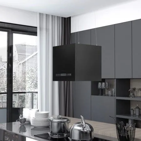 Coated steel LCD touch hanging extractor hood 37 cm by vidaXL, Extractors - Ref: Foro24-51021, Price: 248,68 €, Discount: %