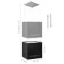 Coated steel LCD touch hanging extractor hood 37 cm by vidaXL, Extractors - Ref: Foro24-51021, Price: 248,68 €, Discount: %
