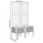 Planter with gray PP trellis 80x40x142 cm by , Pots and planters - Ref: Foro24-367921, Price: 69,67 €, Discount: %