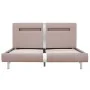 Bed frame with LED cappuccino synthetic leather 120x200 cm by vidaXL, Beds and slatted bases - Ref: Foro24-280862, Price: 182...