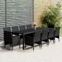 Garden dining set 11 pieces black synthetic rattan by vidaXL, Garden sets - Ref: Foro24-3058572, Price: 864,47 €, Discount: %