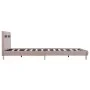 Bed frame with LED cappuccino synthetic leather 120x200 cm by vidaXL, Beds and slatted bases - Ref: Foro24-280862, Price: 182...