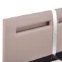 Bed frame with LED cappuccino synthetic leather 120x200 cm by vidaXL, Beds and slatted bases - Ref: Foro24-280862, Price: 182...