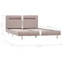 Bed frame with LED cappuccino synthetic leather 120x200 cm by vidaXL, Beds and slatted bases - Ref: Foro24-280862, Price: 182...