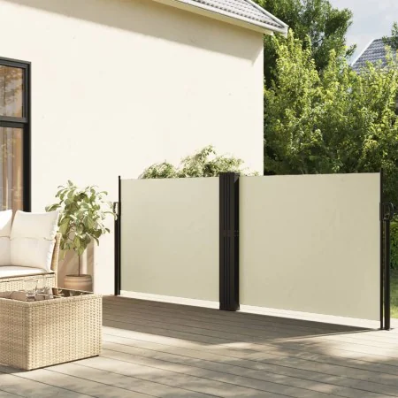 Cream retractable side awning 140x1000 cm by , Umbrellas - Ref: Foro24-4004715, Price: 127,99 €, Discount: %