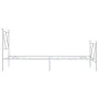 Estructura cama metal con cabecero y pie cama blanca 75x190 cm de vidaXL, Camas y somieres - Ref: Foro24-376559, Precio: 64,7...