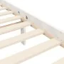 White solid wood bed frame with headboard by vidaXL, Beds and slatted bases - Ref: Foro24-3193432, Price: 97,43 €, Discount: %