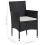 Garden dining set 11 pieces black synthetic rattan by vidaXL, Garden sets - Ref: Foro24-3058572, Price: 864,47 €, Discount: %