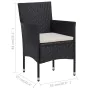 Garten-Essgruppe 11-teilig aus schwarzem synthetischem Rattan von vidaXL, Gartensets - Ref: Foro24-3058572, Preis: 864,47 €, ...