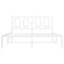 Estructura de cama de metal con cabecero blanca 140x190 cm de vidaXL, Camas y somieres - Ref: Foro24-374290, Precio: 102,41 €...