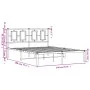 Estructura de cama de metal con cabecero blanca 140x190 cm de vidaXL, Camas y somieres - Ref: Foro24-374290, Precio: 102,41 €...