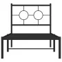Estructura de cama con cabecero metal negro 80x200 cm de vidaXL, Camas y somieres - Ref: Foro24-376217, Precio: 69,35 €, Desc...