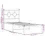 Estructura de cama con cabecero metal negro 80x200 cm de vidaXL, Camas y somieres - Ref: Foro24-376217, Precio: 69,35 €, Desc...