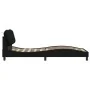 Bed frame with black fabric headboard 90x190 cm by vidaXL, Beds and slatted bases - Ref: Foro24-3207739, Price: 162,93 €, Dis...