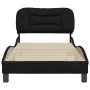 Bettgestell mit schwarzem Stoffkopfteil 80x200 cm von vidaXL, Betten und Lattenroste - Ref: Foro24-3207732, Preis: 143,01 €, ...