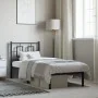 Estructura de cama con cabecero metal negro 75x190 cm de vidaXL, Camas y somieres - Ref: Foro24-374231, Precio: 64,58 €, Desc...