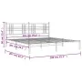 Bed frame with black metal headboard 200x200 cm by vidaXL, Beds and slatted bases - Ref: Foro24-376331, Price: 124,05 €, Disc...