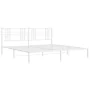 Metallbettgestell mit weißem Kopfteil 183x213 cm von vidaXL, Betten und Lattenroste - Ref: Foro24-376378, Preis: 102,29 €, Ra...
