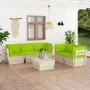 6-teilige Gartenmöbel aus Paletten und Kissen aus Tannenholz von vidaXL, Gartensets - Ref: Foro24-3063527, Preis: 471,75 €, R...