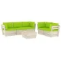 6-piece pallet garden furniture and fir wood cushions by vidaXL, Garden sets - Ref: Foro24-3063527, Price: 471,75 €, Discount: %