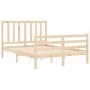 Doppelbettgestell mit Kopfteil aus Massivholz von vidaXL, Betten und Lattenroste - Ref: Foro24-3193826, Preis: 115,16 €, Raba...