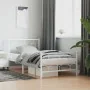 Estructura cama metal con cabecero y pie cama blanca 100x200 cm de vidaXL, Camas y somieres - Ref: Foro24-376288, Precio: 77,...