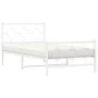 Metallbettgestell mit Kopf- und Fußteil weiß 100x200 cm von vidaXL, Betten und Lattenroste - Ref: Foro24-376288, Preis: 77,33...