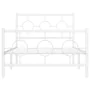 Estructura cama metal con cabecero y pie cama blanca 100x200 cm de vidaXL, Camas y somieres - Ref: Foro24-376288, Precio: 77,...