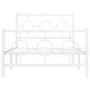 Metallbettgestell mit Kopf- und Fußteil weiß 100x200 cm von vidaXL, Betten und Lattenroste - Ref: Foro24-376288, Preis: 77,33...