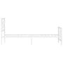 Estructura cama metal con cabecero y pie cama blanca 100x200 cm de vidaXL, Camas y somieres - Ref: Foro24-376288, Precio: 77,...