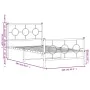 Estructura cama metal con cabecero y pie cama blanca 100x200 cm de vidaXL, Camas y somieres - Ref: Foro24-376288, Precio: 77,...