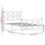 Metallbettgestell mit Kopf- und Fußteil weiß 100x200 cm von vidaXL, Betten und Lattenroste - Ref: Foro24-376288, Preis: 77,33...