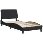 Estructura de cama con cabecero de terciopelo negro 90x190 cm de vidaXL, Camas y somieres - Ref: Foro24-3207895, Precio: 135,...