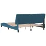 Bed frame with blue velvet headboard 160x200 cm by vidaXL, Beds and slatted bases - Ref: Foro24-3207933, Price: 217,58 €, Dis...