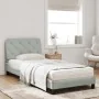 Bett mit hellgrauer Samtmatratze 90x200 cm von vidaXL, Betten und Lattenroste - Ref: Foro24-3208634, Preis: 287,48 €, Rabatt: %