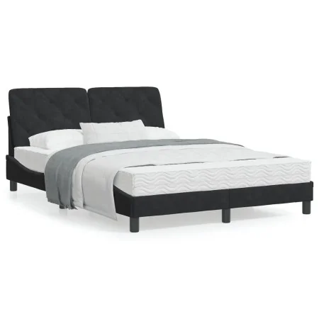 Bett mit schwarzer Samtmatratze 120x200 cm von vidaXL, Betten und Lattenroste - Ref: Foro24-3208648, Preis: 345,27 €, Rabatt: %