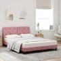 Cama con colchón terciopelo rosa 140x190 cm de vidaXL, Camas y somieres - Ref: Foro24-3208657, Precio: 423,44 €, Descuento: %
