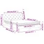 Cama con colchón terciopelo rosa 140x190 cm de vidaXL, Camas y somieres - Ref: Foro24-3208657, Precio: 423,44 €, Descuento: %